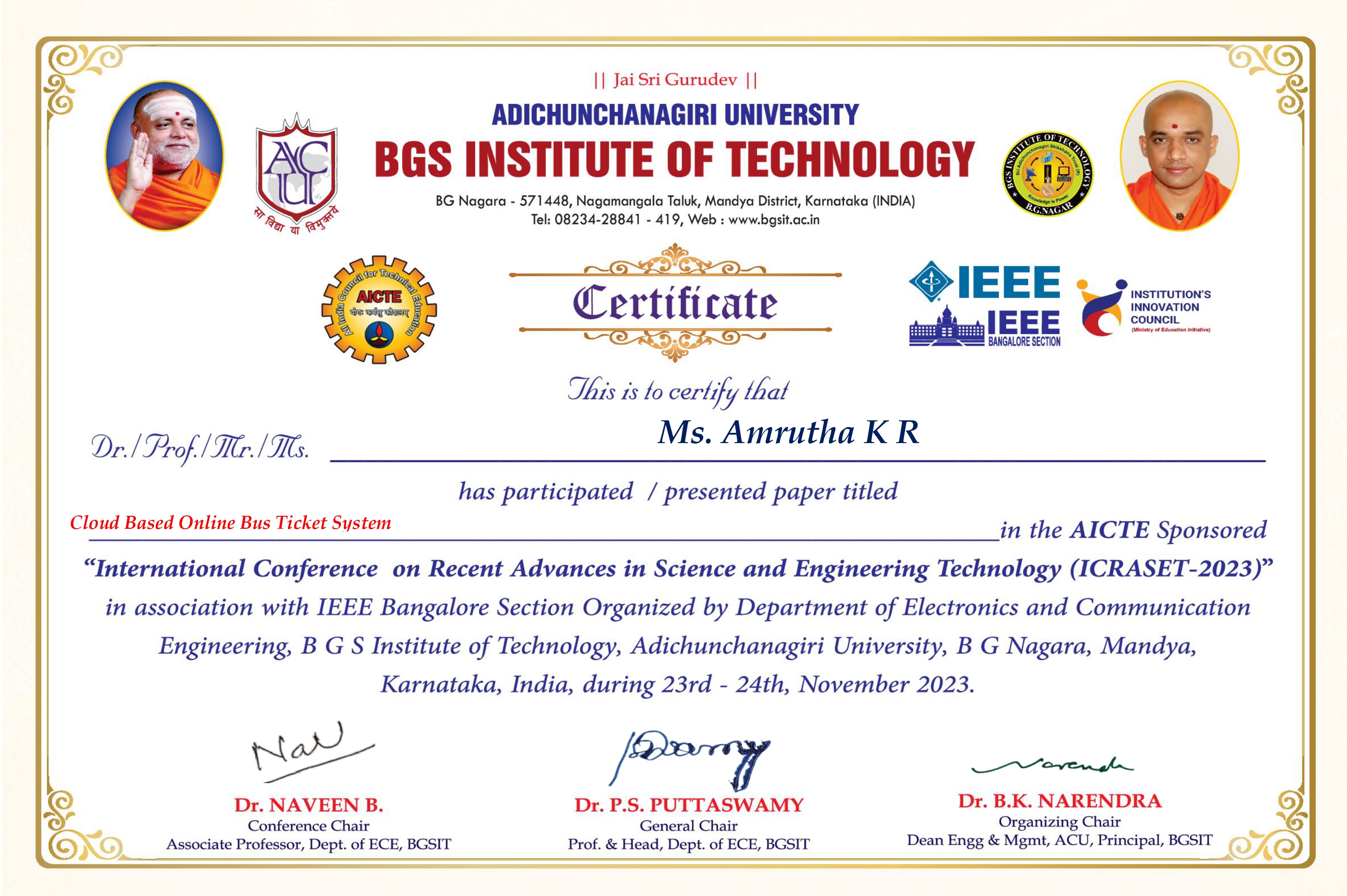 certificate